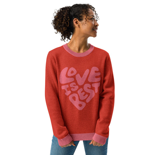 Love is Best - Knitted crew neck sweater