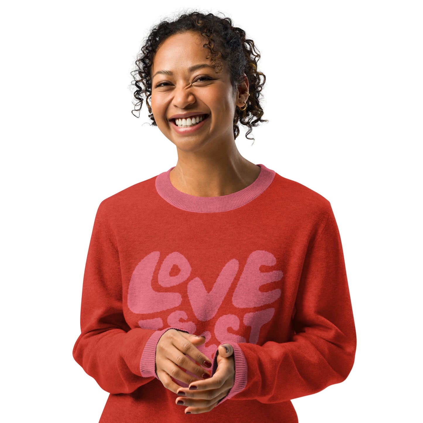 Love is Best - Knitted crew neck sweater